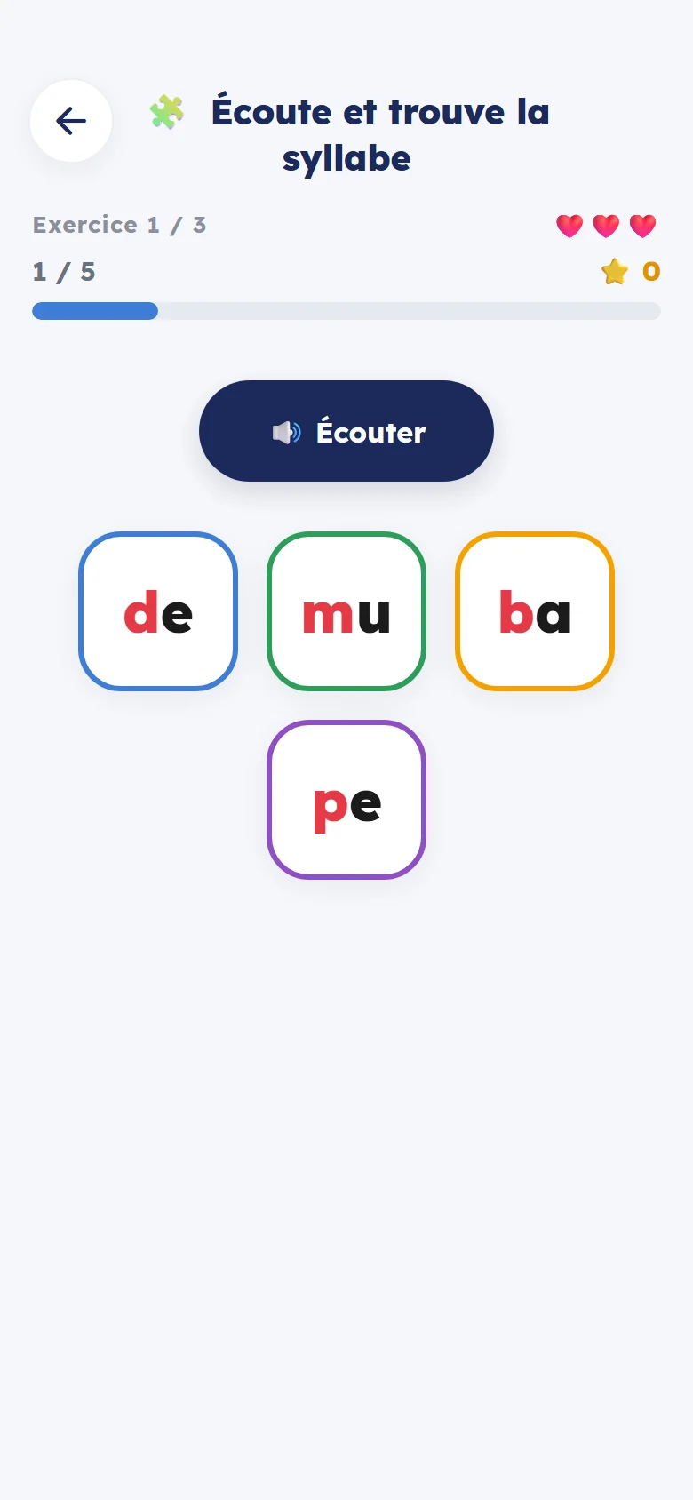 Jeu : écoute et trouve la syllabe